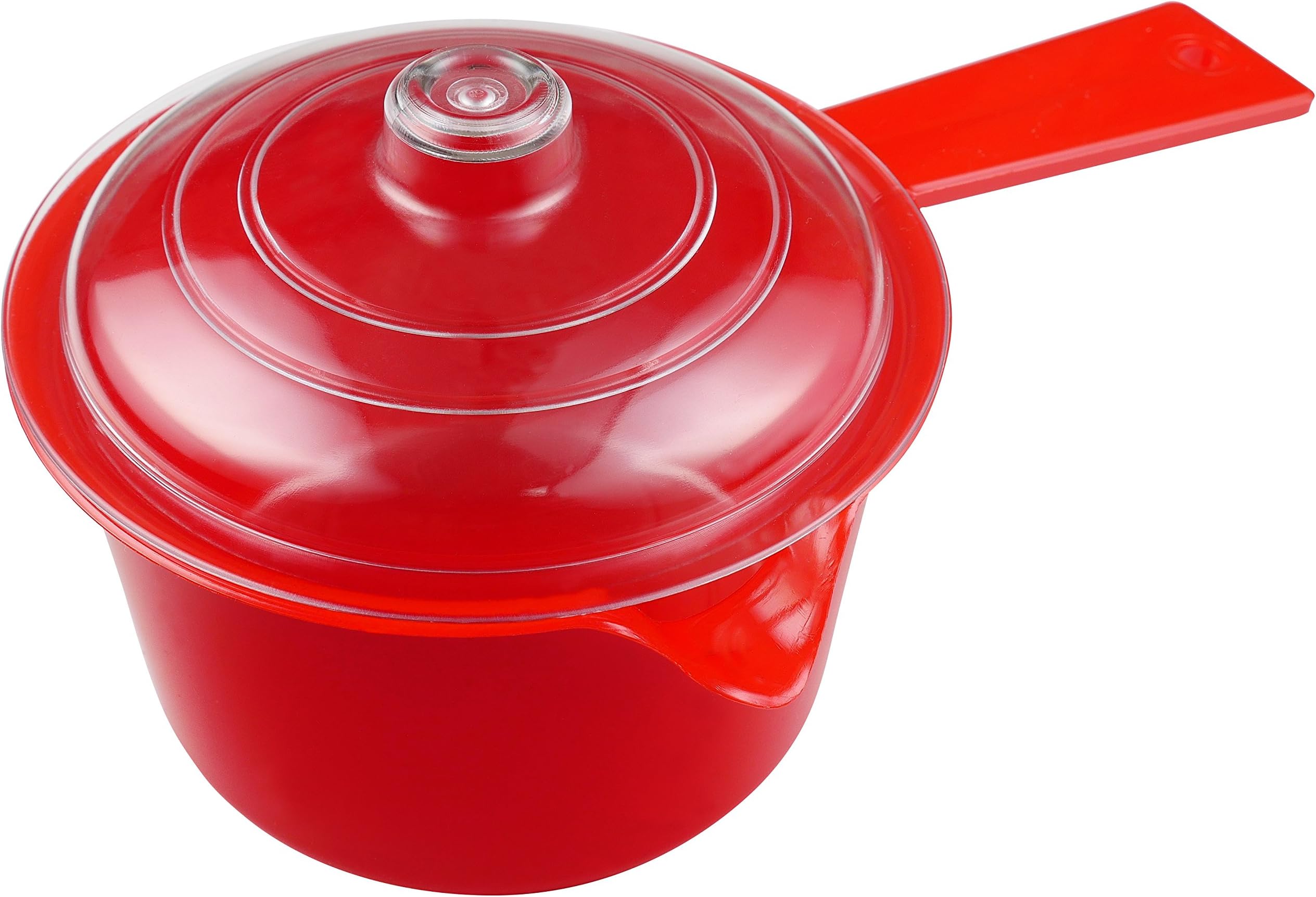 good2heatMicrowave Saucepan and Lid 600ml Red - BPA Free & Dishwasher Safe Microwave pan 14 x 12 x 21cm
