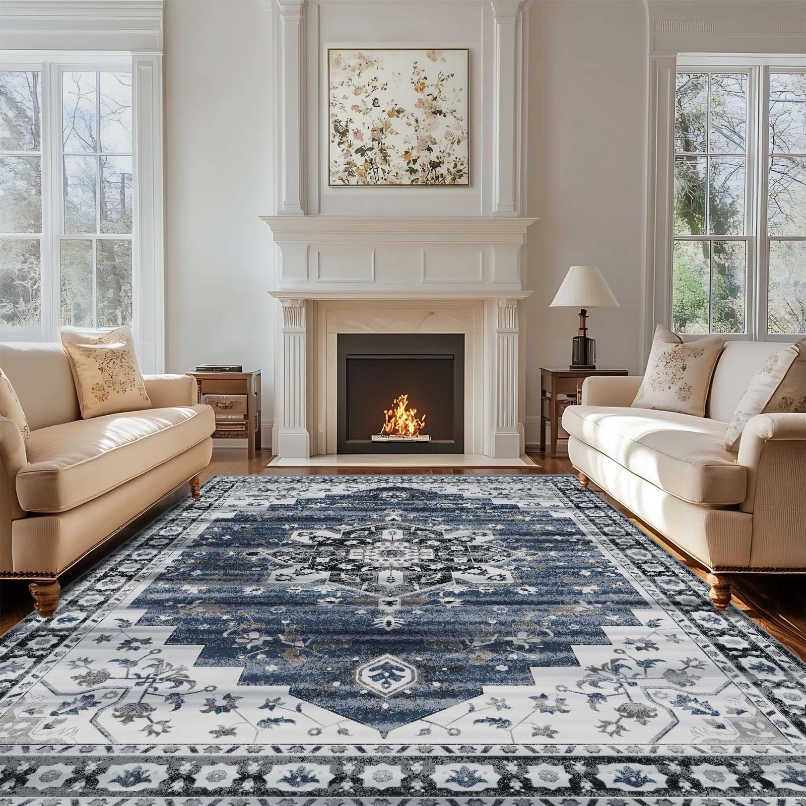 Amazon.com: LOOMY 9X12 Rug for Living Room and Bedroom-Vintage