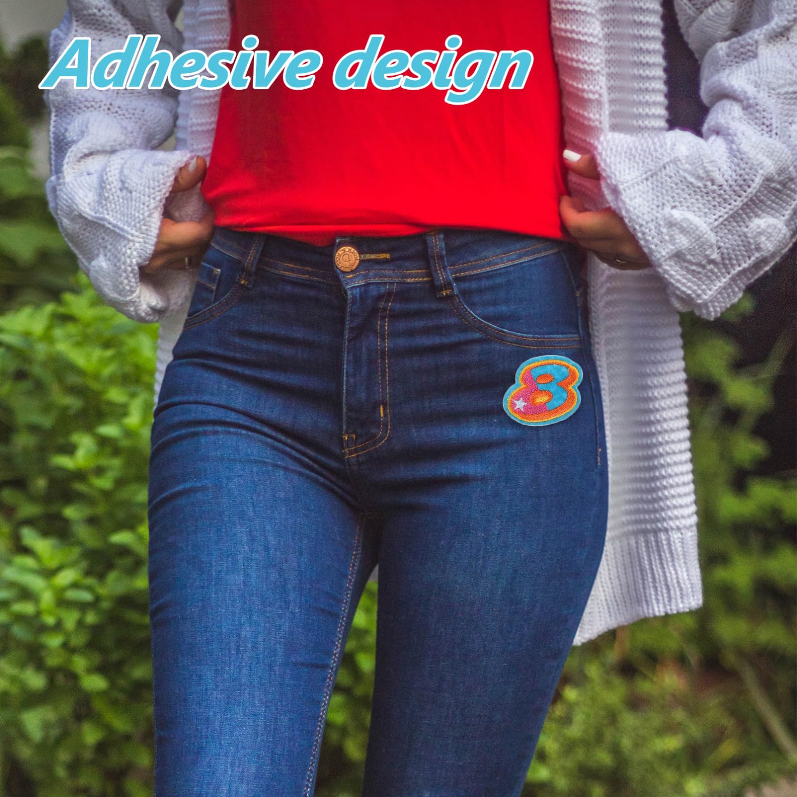 DOITOOL 4 Set Toppe Termoadesive Colorate Patches Ricamati per Decorare Vestiti Giubbotti e Jeans Facile Applicazione Materiale Resistente e Sicuro per Progetti Fai da Te