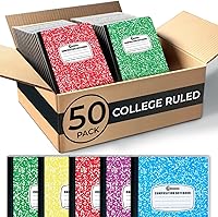 Vista 12 de Rosmonde 12 paquetes de cuadernos de composición universitarios con reglas, 200 páginas (100 hojas), 9-3/4 x 7-1/2, cuadernos de composición de tapa