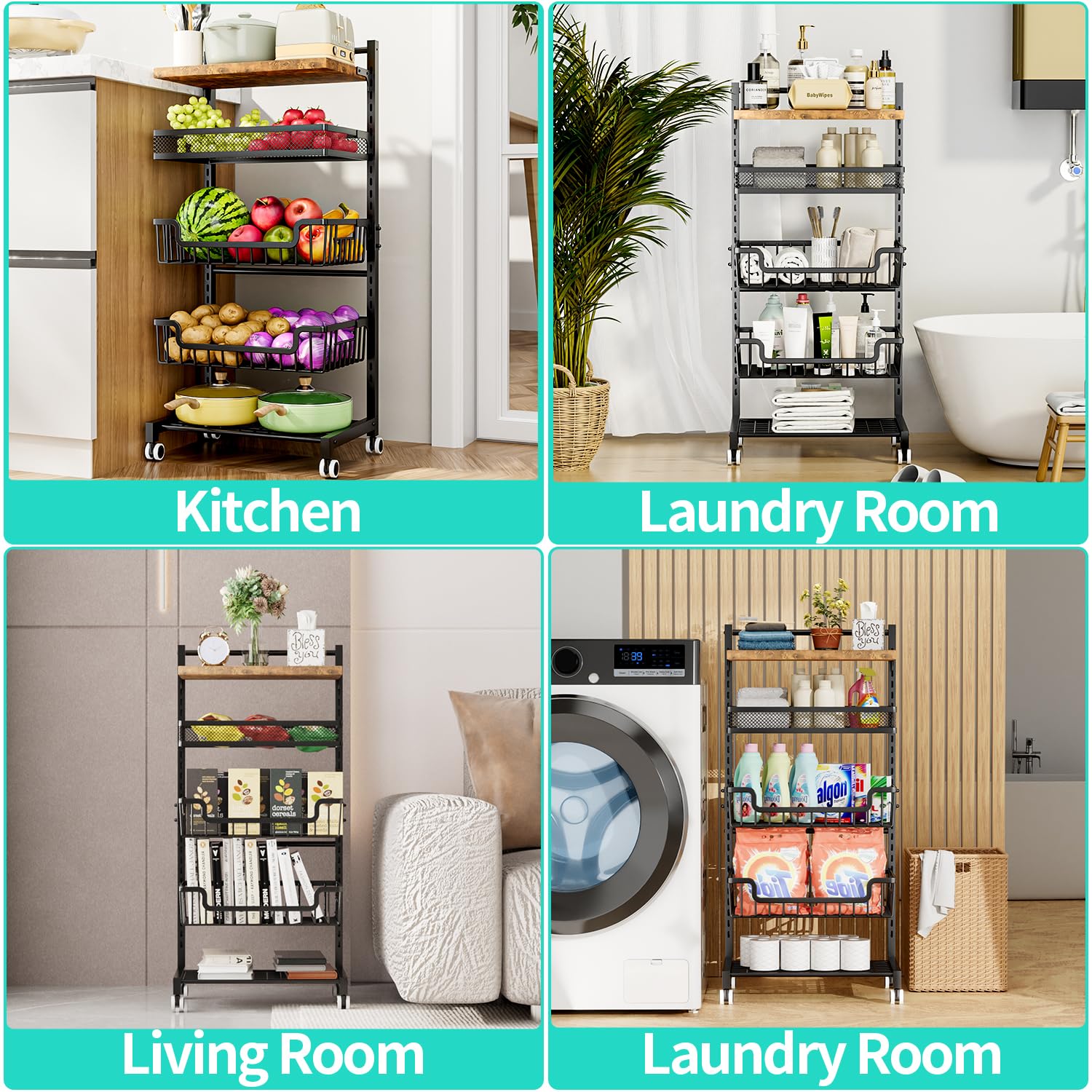 Jusdyrack 6-Laags Keuken Organizer Stapelbaar Fruit en
