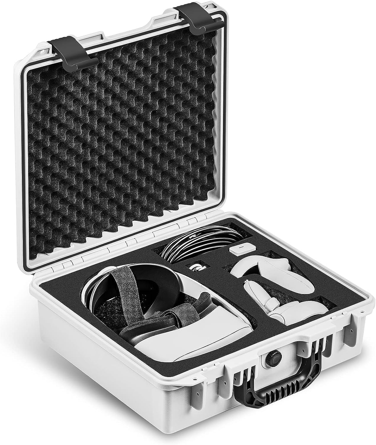 Careflection Hard Carrying Case for Meta Quest 2/Oculus Quest 2 VR Gaming Headset & Elite Strap & Link Cable 16FT Waterproof Travel Case Compact Design Carrying Case for Meta Quest 2 Accessories (B0CFVP4826) Amazon Price History, Amazon Price Tracker