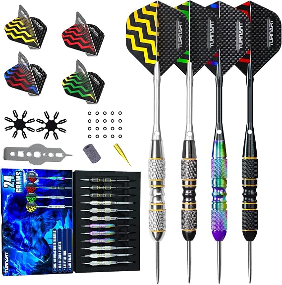 12 pcs 24 Grams Pro Dart Set and 9 Pcs 18 Gram Professional Soft Tip Darts