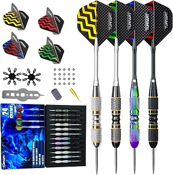 12 pcs 24 Grams Pro Dart Set and 9 Pcs 18 Gram Professional Soft Tip Darts