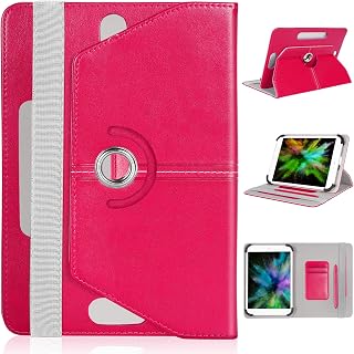 UrbanX 7"-8" Inch Universal Tablet Case Protective Cover Folio for Dell Venue 7 7 8 Inch 360 Degree Rotatable Kickstand Multiple Viewing Angles Credit Card Holder