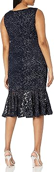 Amazon.com: Marina Women's Lace Midi Dress, Navy, 12 : Clothing, Shoes &  Jewelry