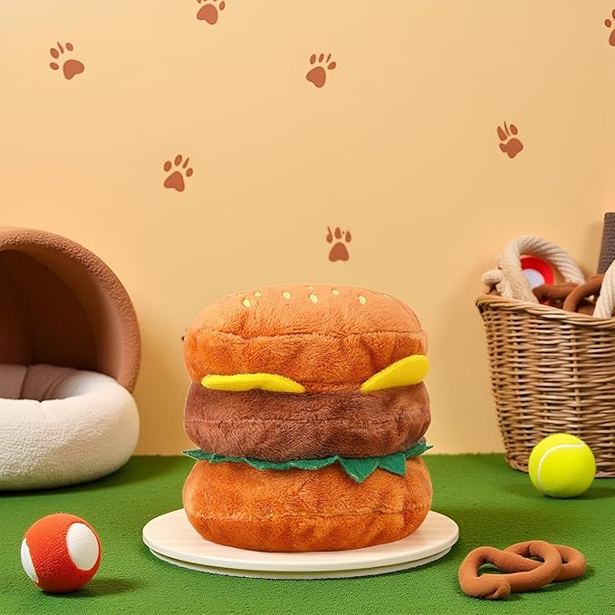 Juguete Chirriador para Perros en Forma de Hamburguesa miniatura 8