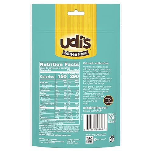 Vista 2 de Udi's Granola de mantequilla de almendras sin gluten, 11 onzas