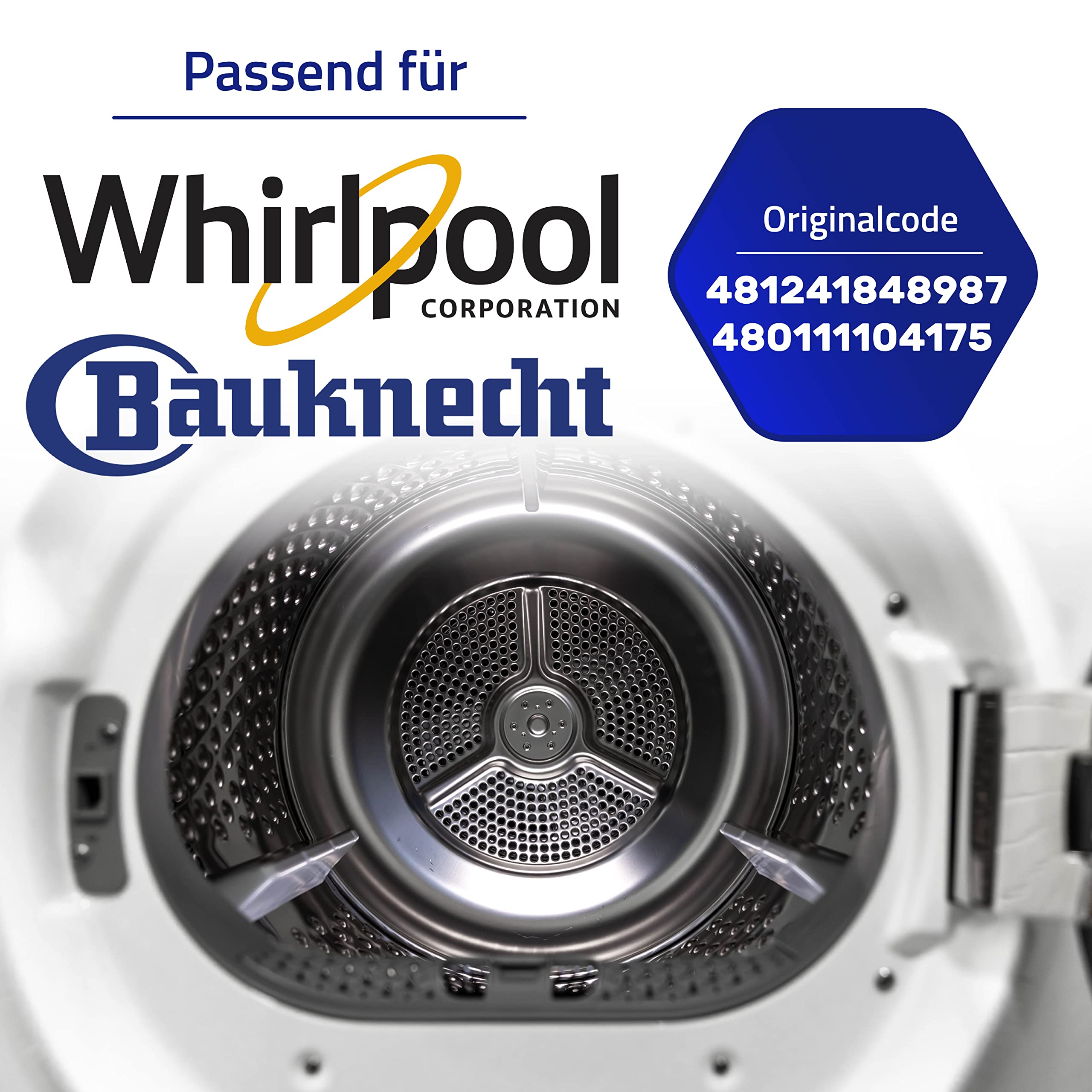 Whirlpool - Aube De Tambour 24 Cm Avec 3 Fixations - 480111104175 Whirlpool - Aube De Tambour 24 Cm Avec 3 Fixations - 480111104175