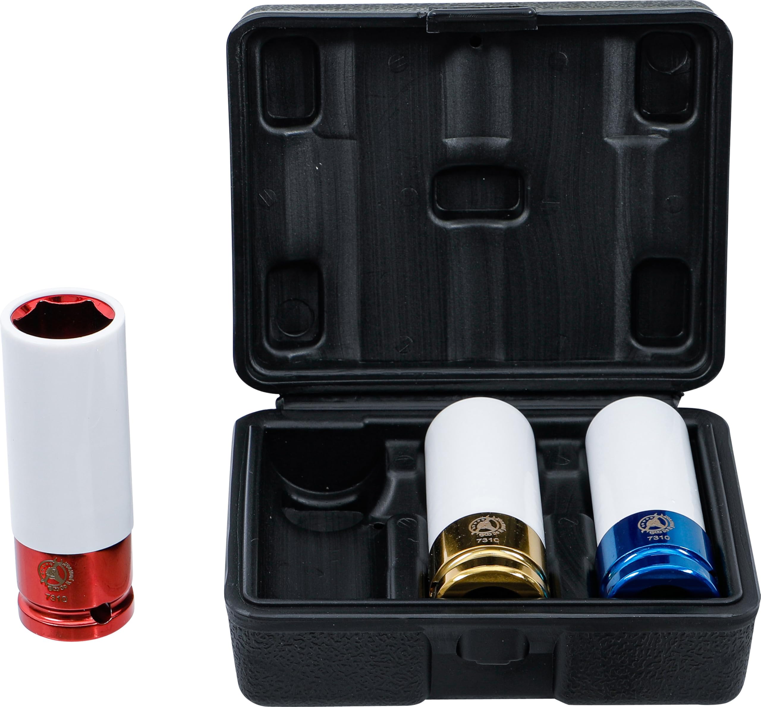 BGS Diy 7310 | Protective Impact Socket Set | 12.5 mm (1/2") Drive | 17 - 19 - 21 mm | 3 pcs.
