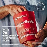 Vista 4 de Humann SuperBeets Gomitas para el Corazón, Apoyo al Óxido Nítrico y Presión Arterial, Suplemento Energético de Extracto de Semilla de Uva y Polvo