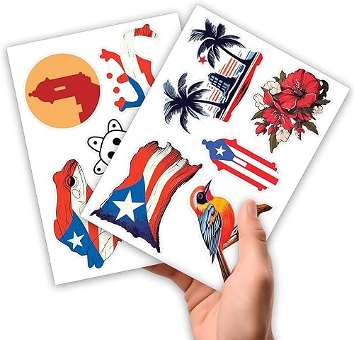 Miniatura 2 de Puerto Rico - Juego de calcomanías para parachoques de coche, ventana, laptop