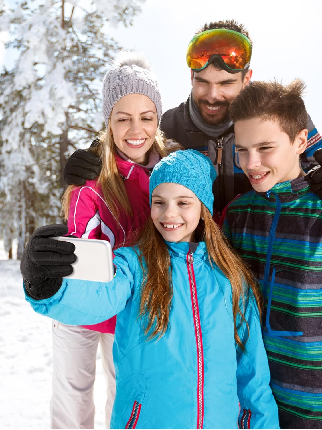 Geyoga 3 Pairs Kids Winter Ski Gloves Waterproof Snow Mittens Windproof Warm Gloves for Girls Boys Cold Weather - Image 5