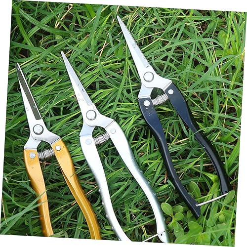Miniatura 6 de Housoutil Tijeras de poda de jardín resistentes, mango ergonómico para arreglos florales, corte de plantas, jardín