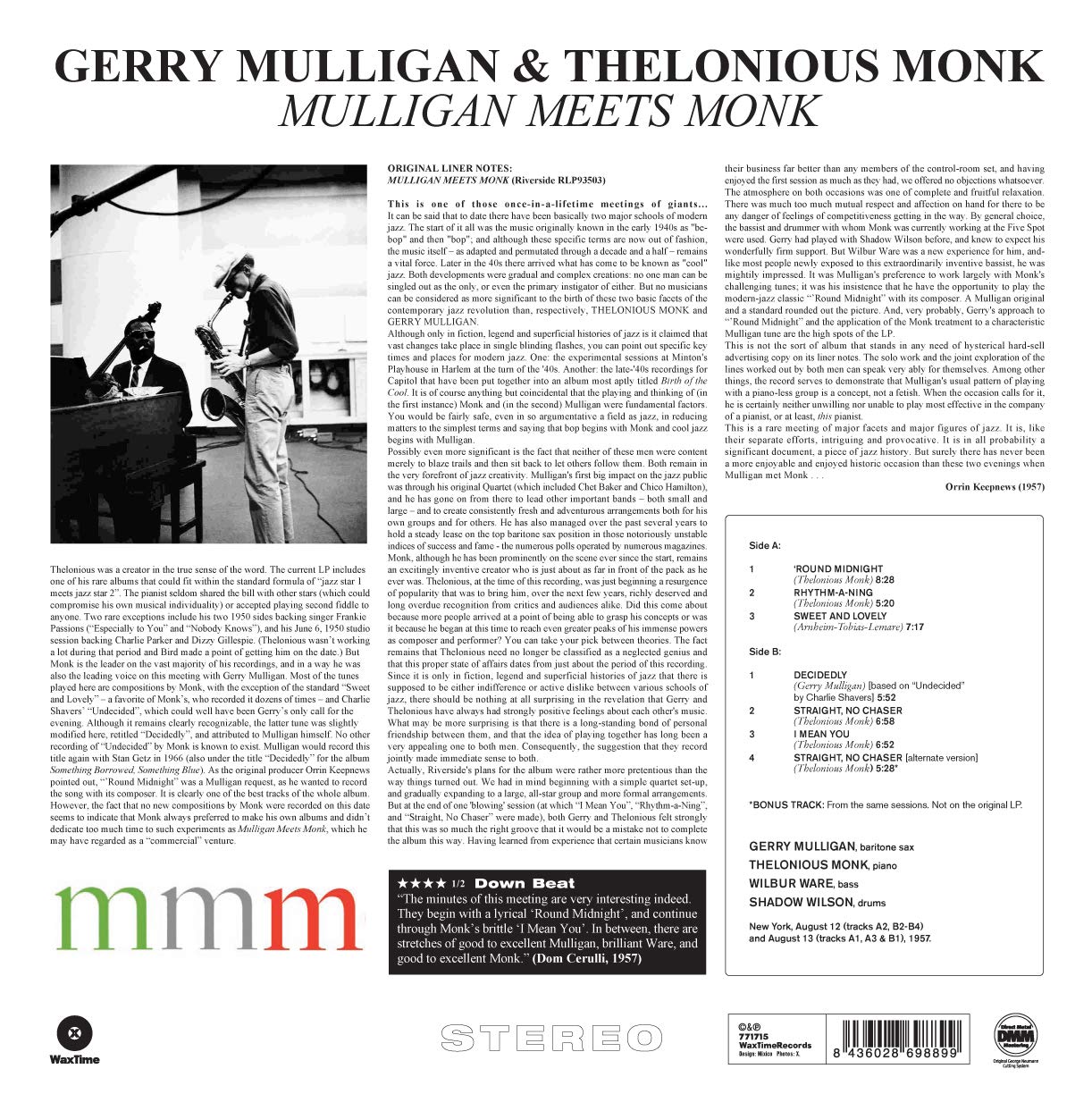 Mulligan Meets Monk