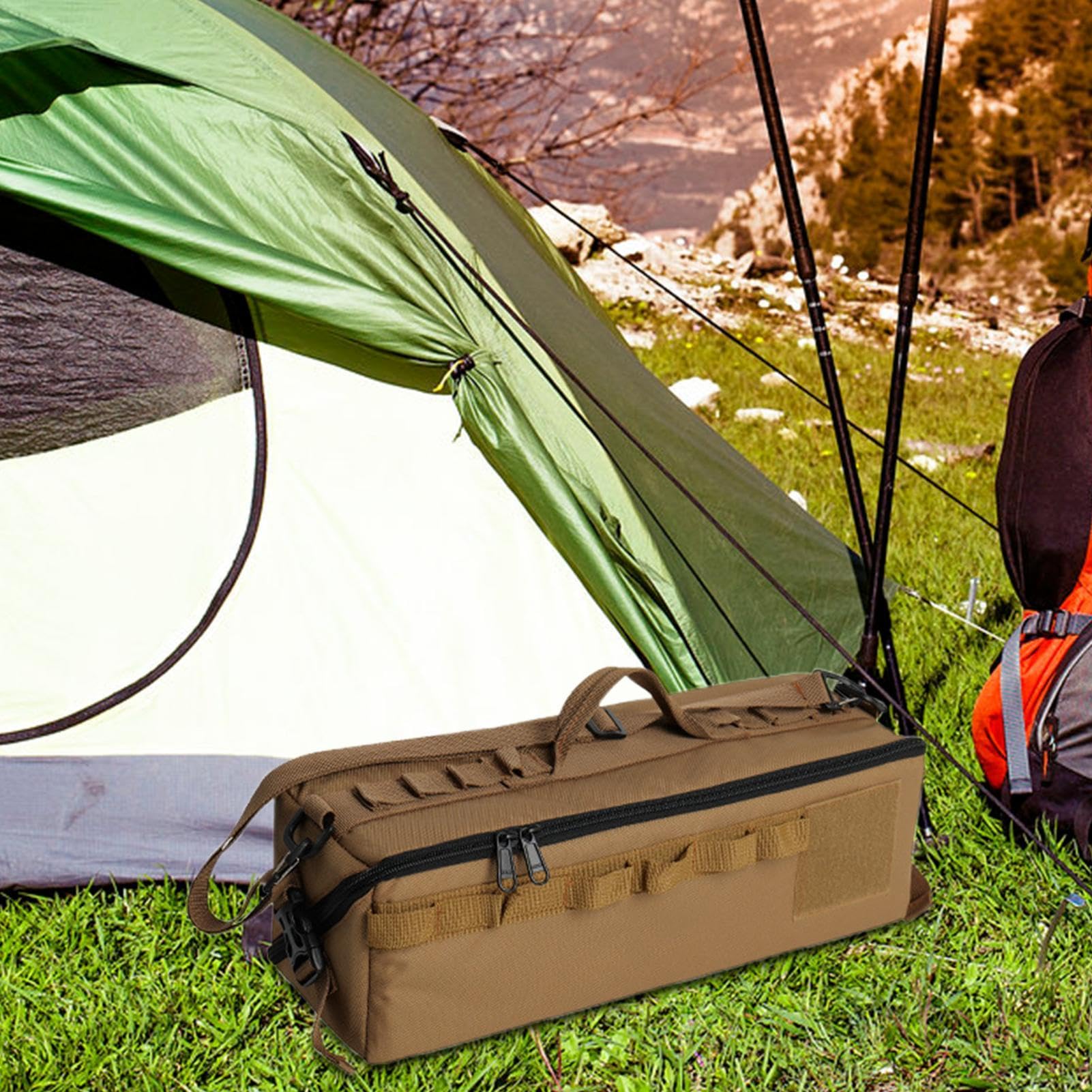 Organizer multifunzionale per il bagagliaio, borsa da campeggio | borsa organizer per picnic, borsa da viaggio, organizer per attrezzi all'aperto, grande borsa impermeabile per attività