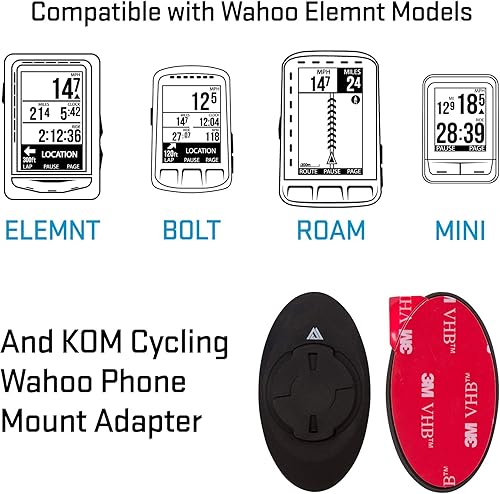 Miniatura 2 de KOM Cycling Wahoo Elemnt & Elemnt - Soporte de manillar delantero atornillado de soporte de bicicleta diseñado para Wahoo Elemnt & Elemnt Bolt &
