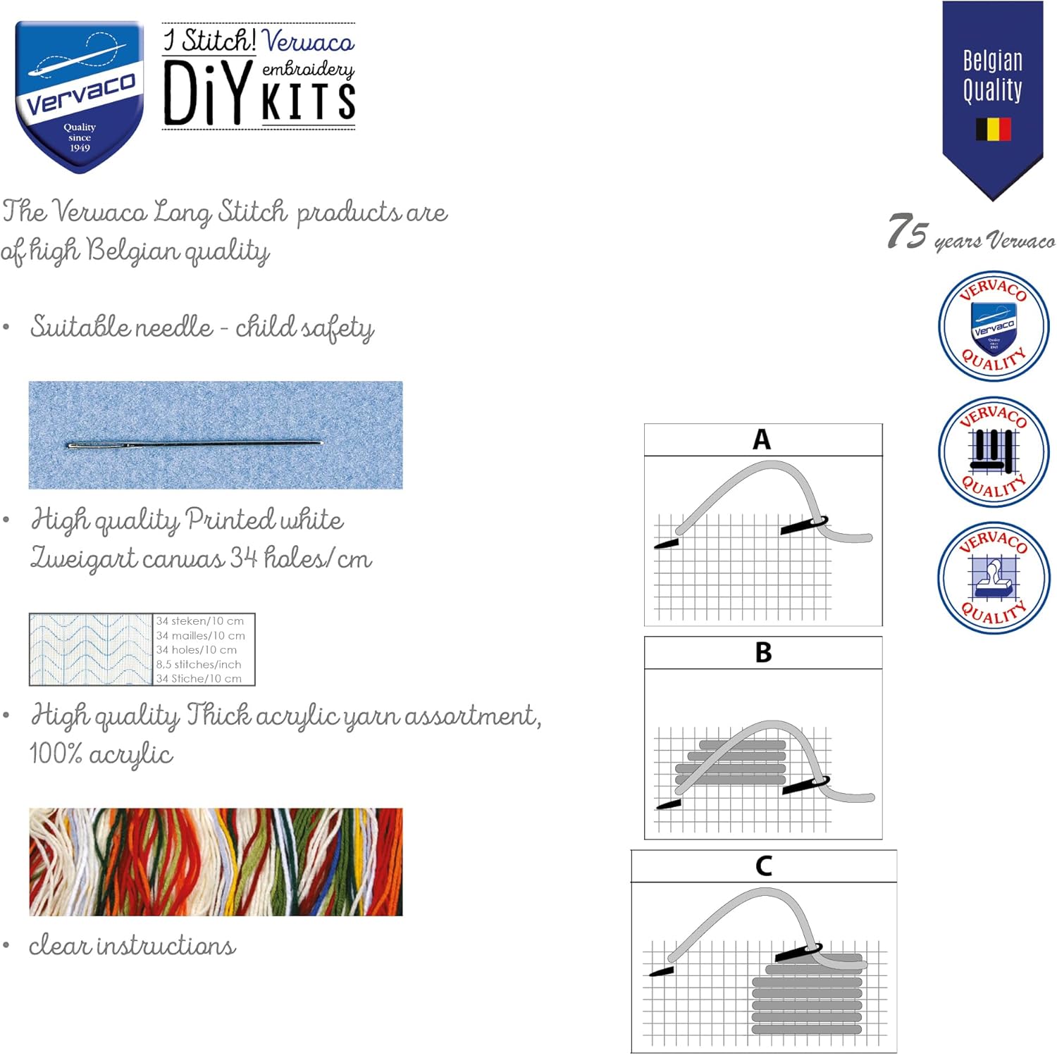 Vervaco Degrade Long Stitch Pillow Cover Needlepoint Kit