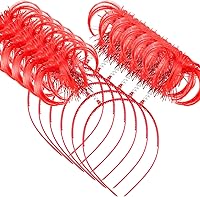 Vista 9 de WILLBOND 6 diademas con pompones envueltos en oropel, para el cabello, plumas locas para disfraz de mascarada, 6