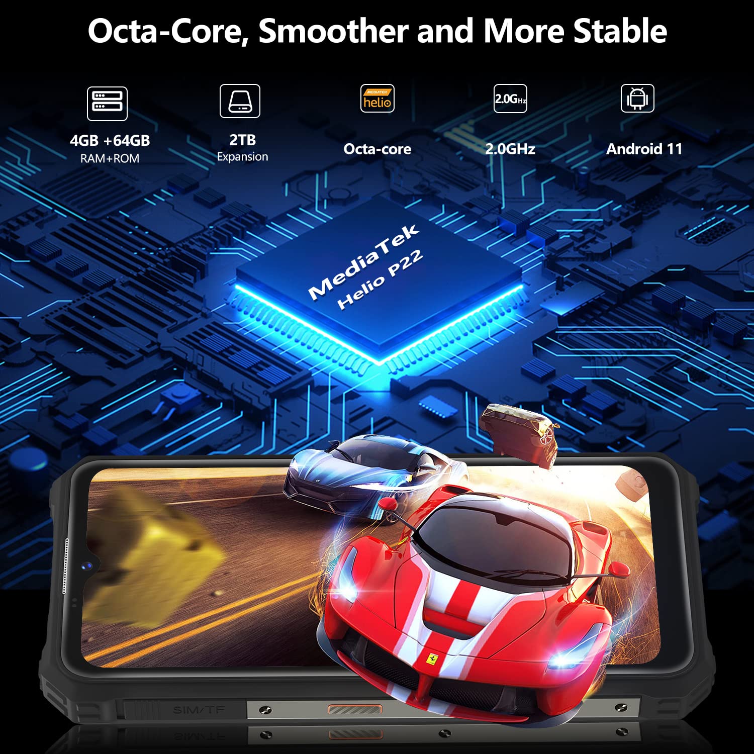 Amazon | OUKITEL WP15S(2022) SIMフリー スマホ 本体 4G