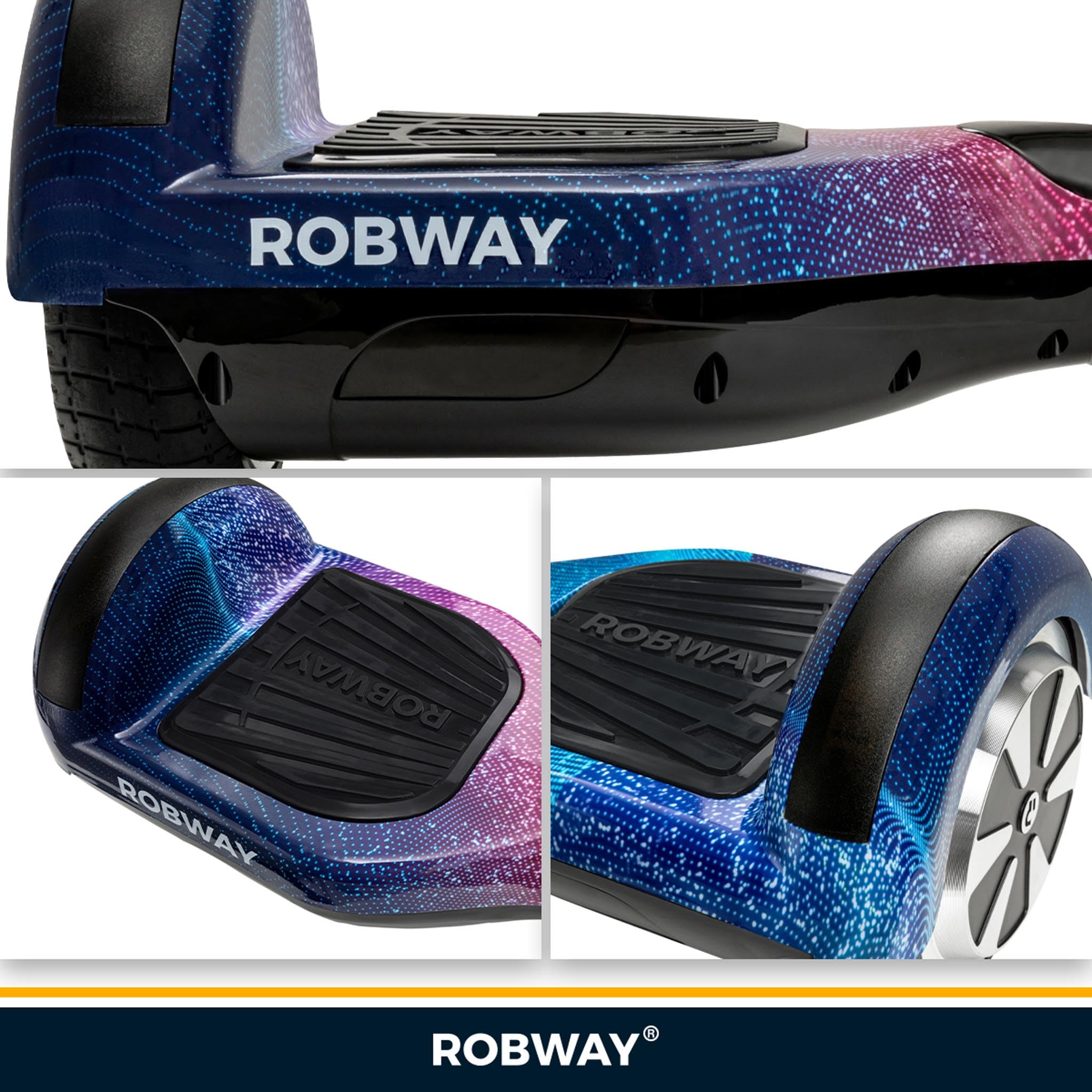 Robway W1 Hoverboard | 𝐃𝐀𝐒 𝐎𝐑𝐈𝐆𝐈𝐍𝐀𝐋 ® Hoverboards für Kinder Jugendliche & Erwachsene - APP Steuerung - 𝟮 x 𝟯𝟓𝟬 Watt Motoren - Self-Balance Funktion - Bluetooth