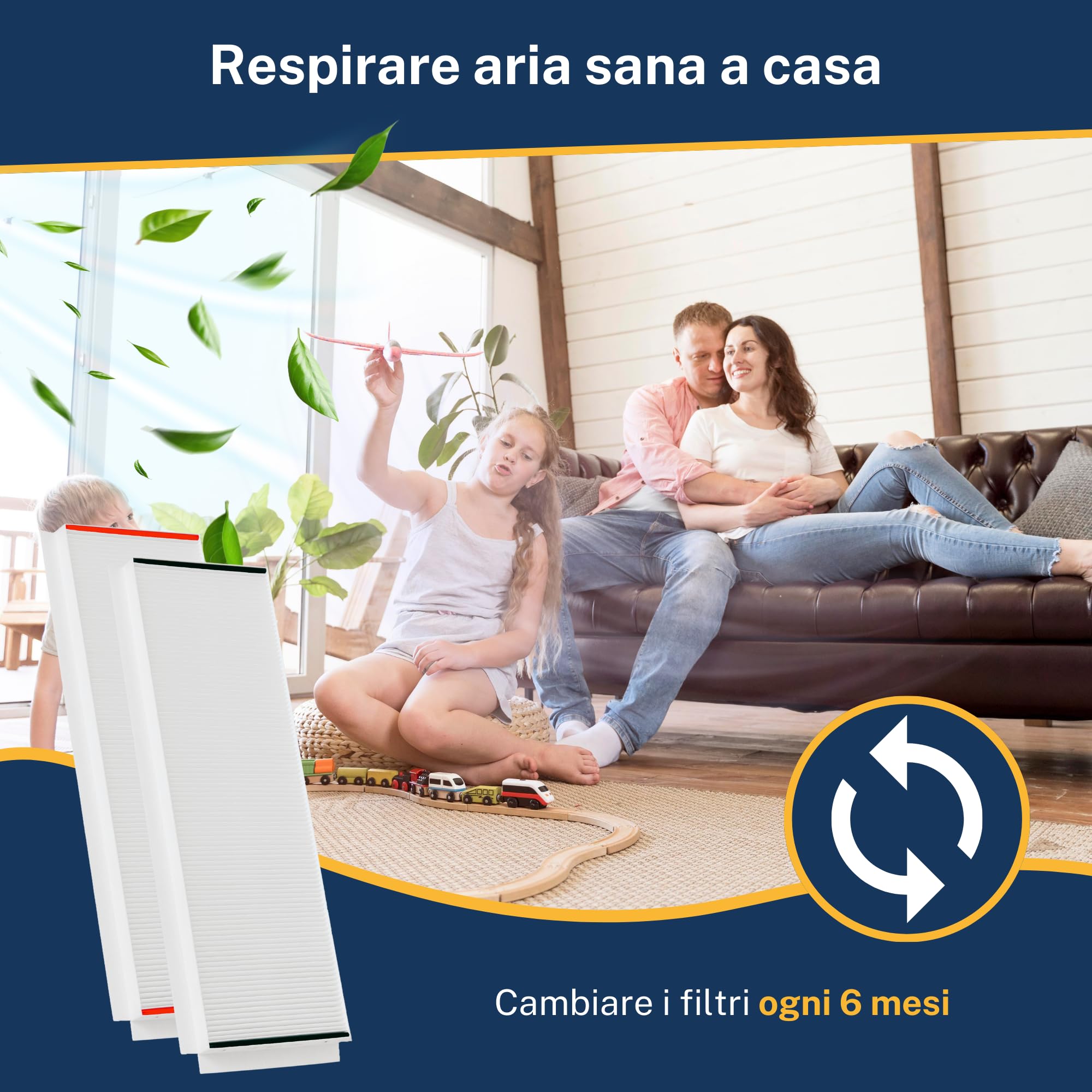 Filtri Di Ricambio Per Zehnder ComfoAir Q350/Q450/Q600 | 2 Filtri G4 E F7 | Sostituto Originale 400502013