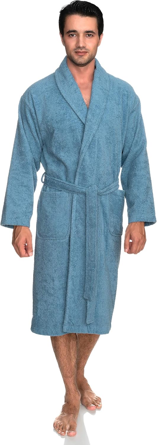 TowelSelections Mens Shawl Robe, Luxury Soft Cotton Bathrobe, Terry ...