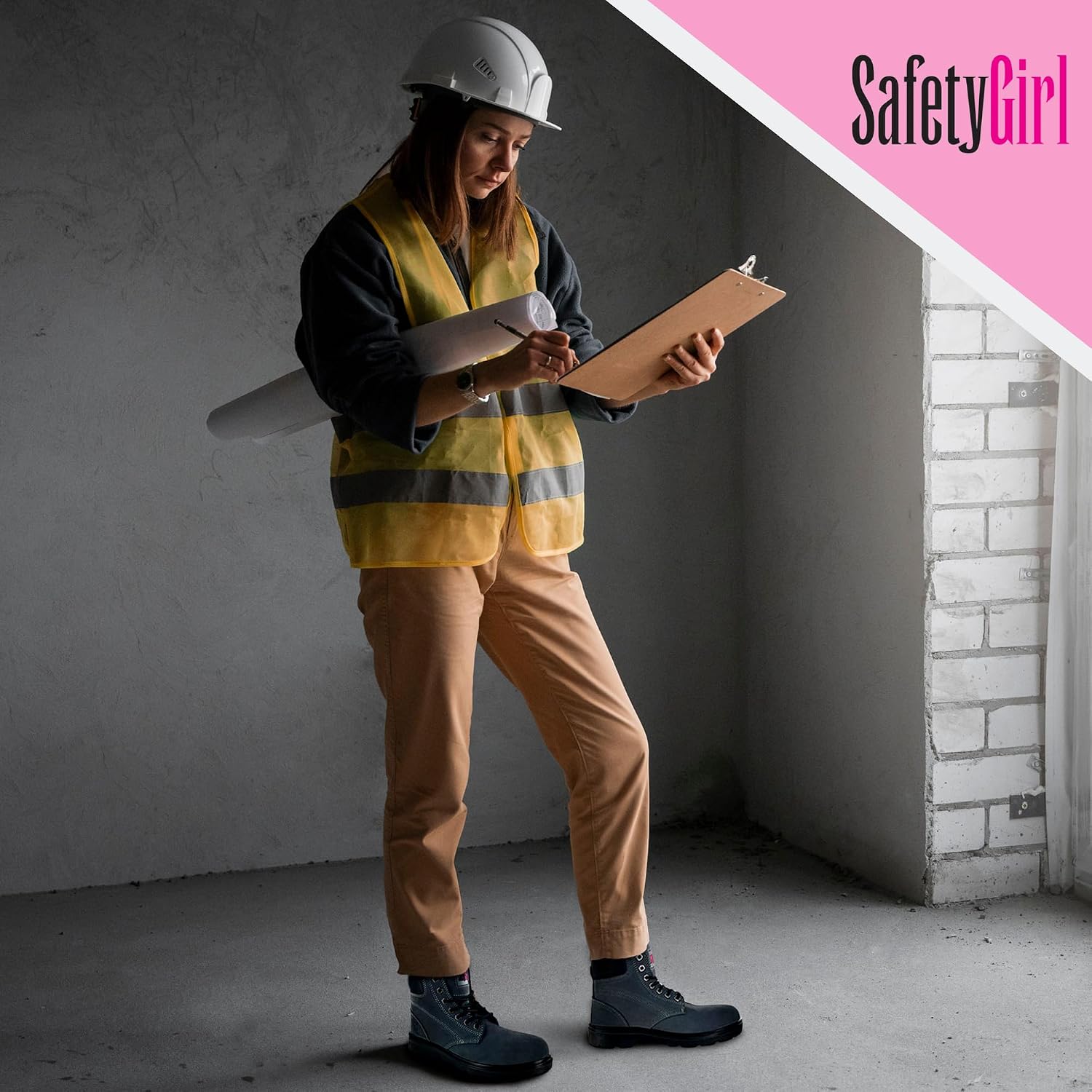 Women's Work Boot Somerset | 6" Waterproof Work Boots for Women Steel Toe Boots | PR Electrical Hazard Safety Shoes - Leather & Synthetic Lined Womens Work Boot Safety Shoes