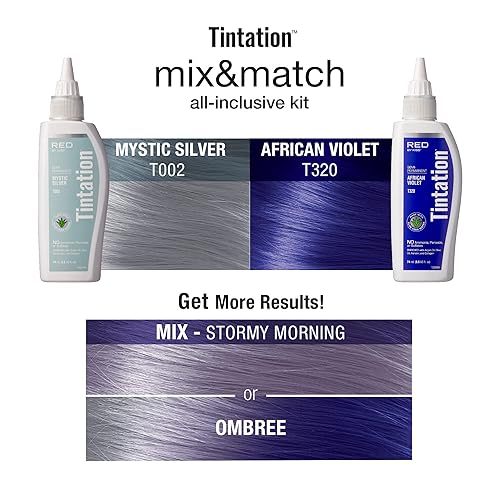 Miniatura 4 de RED by Kiss Kit de coloración semipermanente para el cabello, mezcla y combina todo incluido, kit de tinte para el cabello con blanqueador y dos