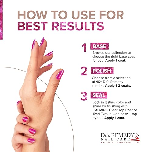 Miniatura 6 de Dr's Remedy - Esmalte de uñas enriquecido no tóxico, totalmente natural y orgánico - Formulado por médicos fortalece, restaura, cura y protege