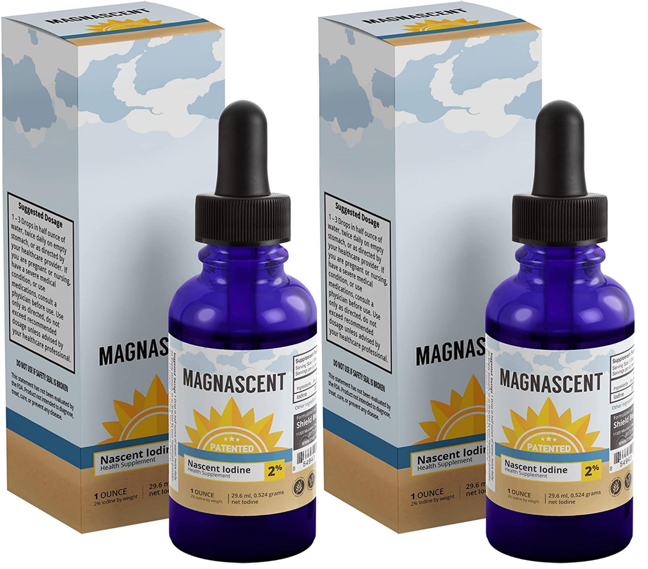 Nascent Iodine Drops, Patented Process, 1 fl oz, Pack of 2 1 Fl Oz (Pack of 2)