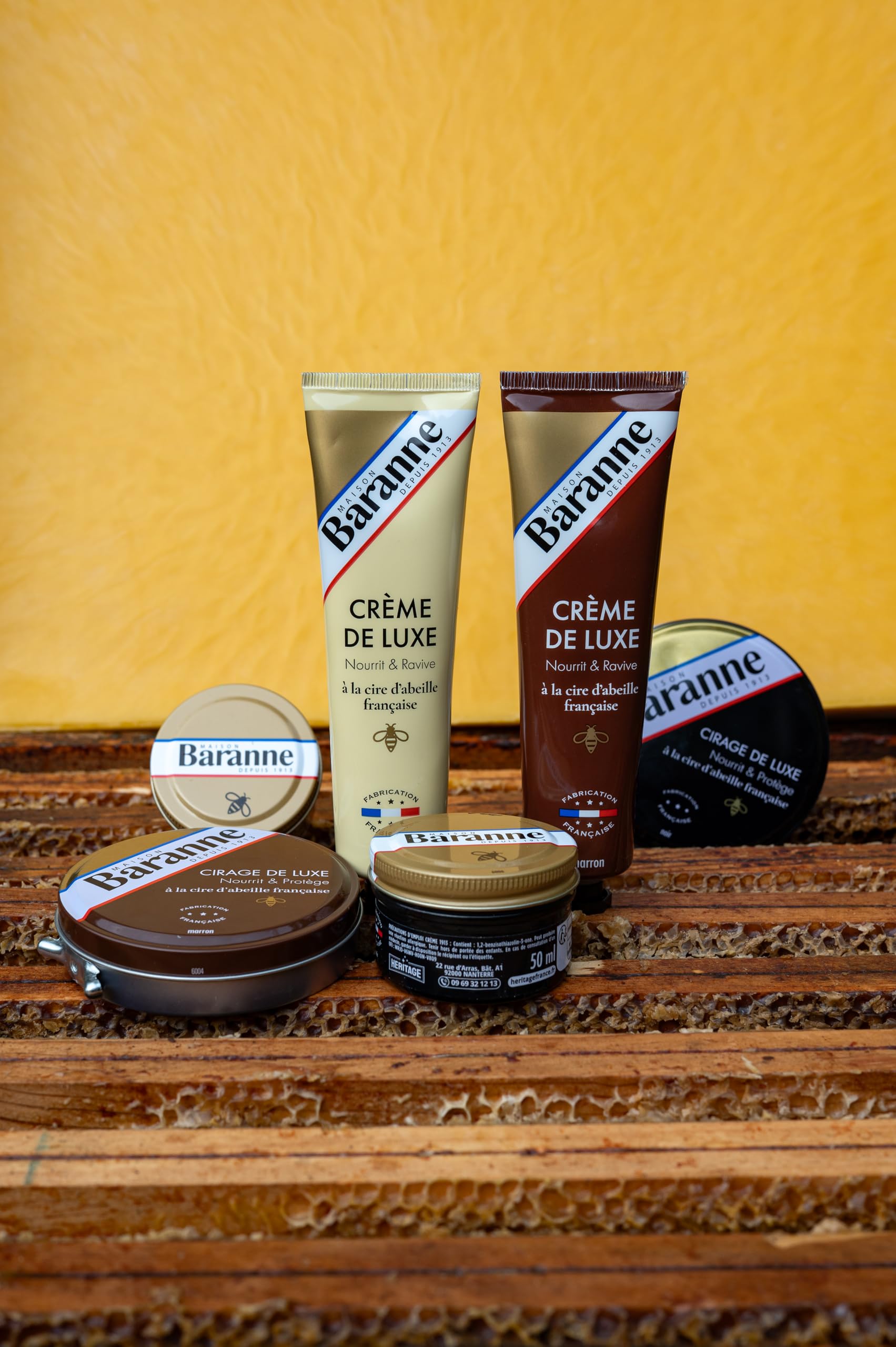 Crème Cirage Marine Cire D'Abeille Française Entretien Chaussure Cuir 50mL