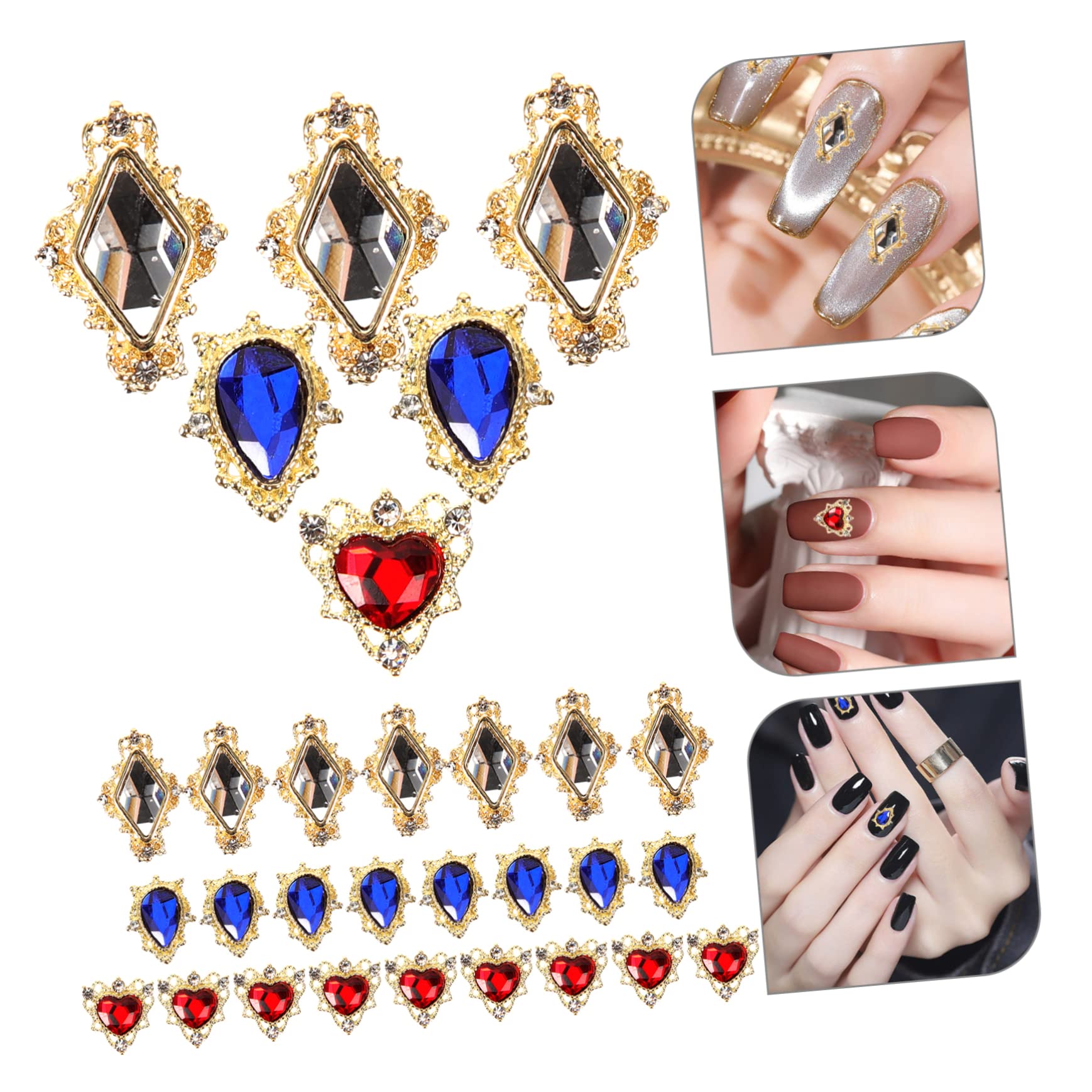 Healvian 120pezzi Rhinestones Colorati Per Unghie Decorazioni Per Nail Art Ciondoli Eleganti Per Manicure Perfetti Per Occasioni Festive e Uso Professionale
