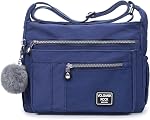 Sac pour femmes en nylon léger imperméable pour femmes RFID Poches Sac à épaule Femmes Voyages