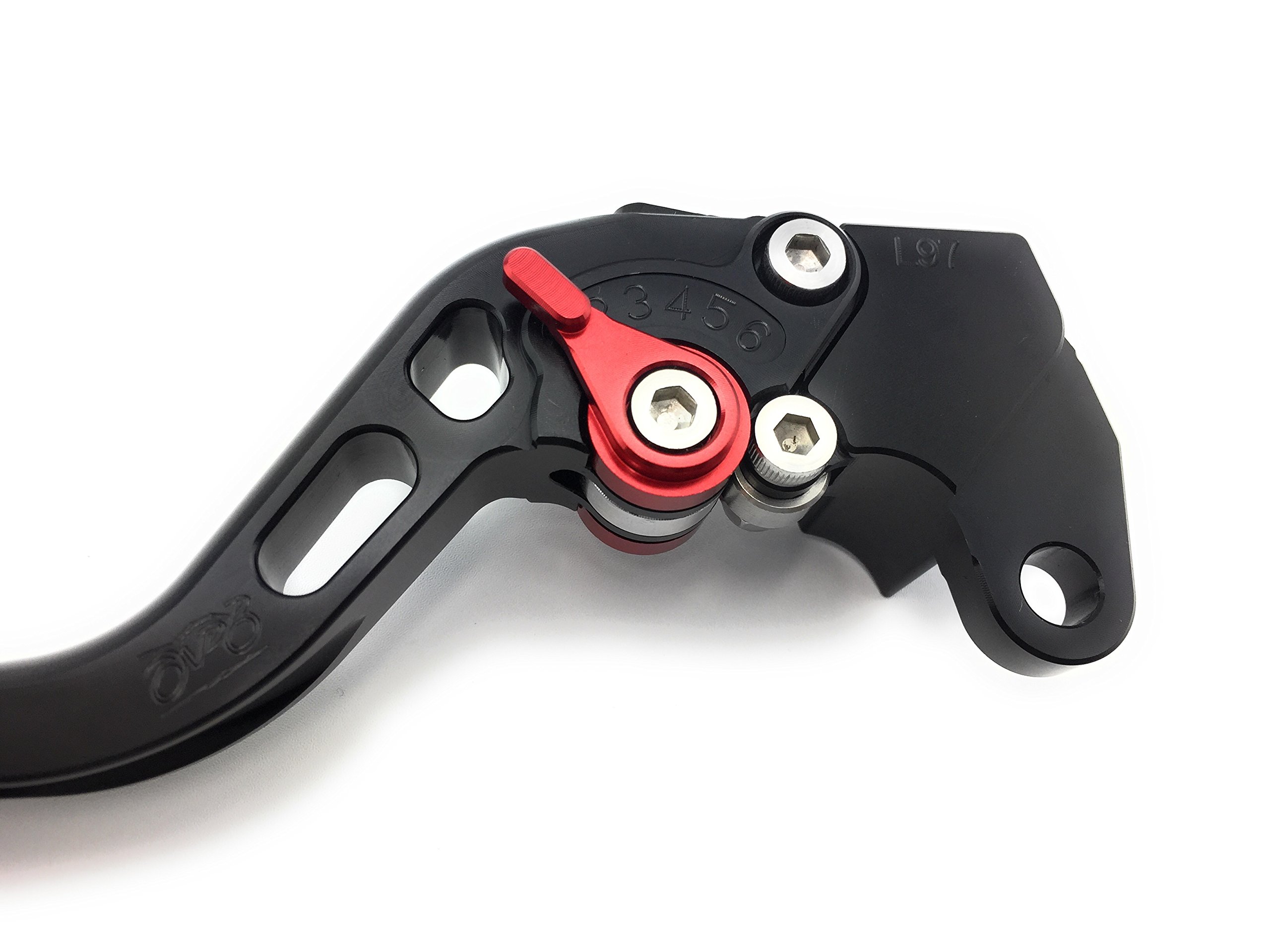 avdb - motocykl Para krótkich dźwigni kompatybilna z Honda VFR 750, Carat 1991-1997, VFR 800 VTEC 2002-2013, VFR 800F 2014-2018 (czarny/czerwony)