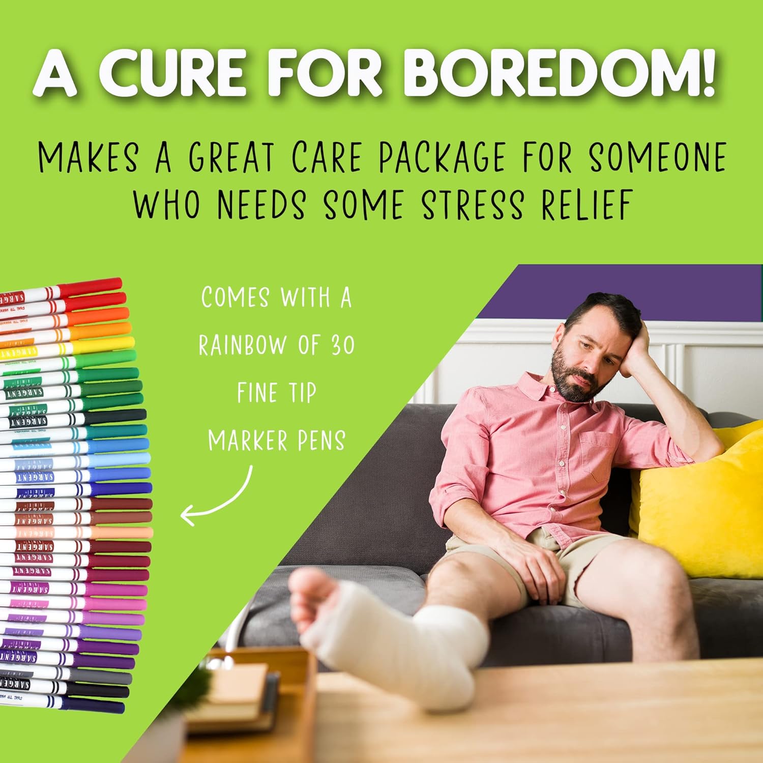 Maybe Swearing Will Help Adult Coloring Book Set - Coloring Books for Adults Relaxation with 30 Markers in a Case - Motivational Swear Word Anxiety Relief - Color Cuss & Laugh Your Way to Less Stress : Arts, Crafts & Sewing
