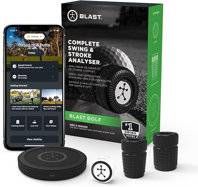 Blast Golf - Complete Swing and Stroke Analyser, Gen 3 Sensor