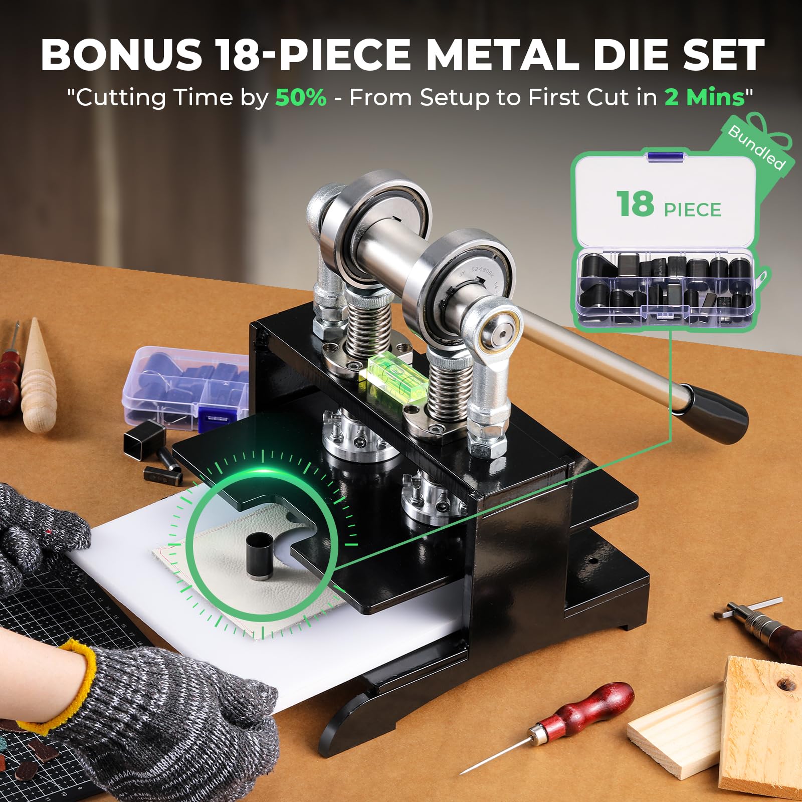 Leather Die Cutting Machine - 1.0 Ton Manual -2 Leather Die Cutting Machine - 1.0 Ton Manual -2