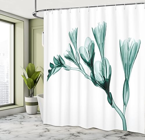 Miniatura 5 de Ambesonne - Colección decorativa selva, impresiones artísticas vibrantes, gran cascada en bosque de ramas verdes, tela de poliéster, cortina de