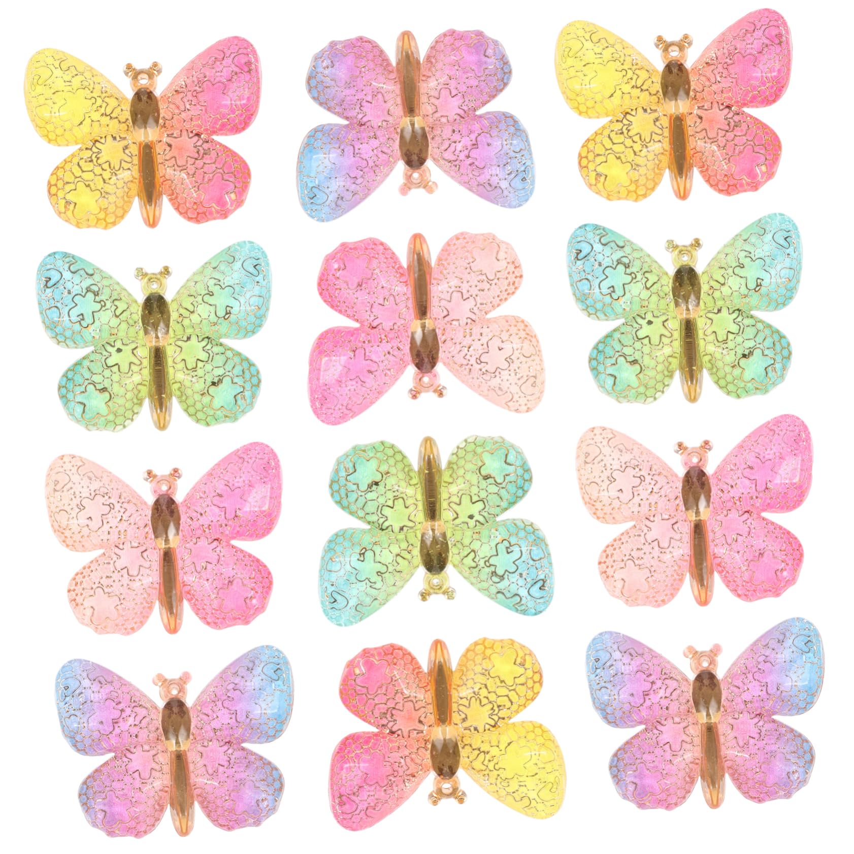 DOITOOL 5 Set Decorazioni Forma Con Retro Piatto Accessori Per Gioielli E Decorazioni Fai Da Te Per Abbigliamento Scarpe E Feste 40 Pezzi*5