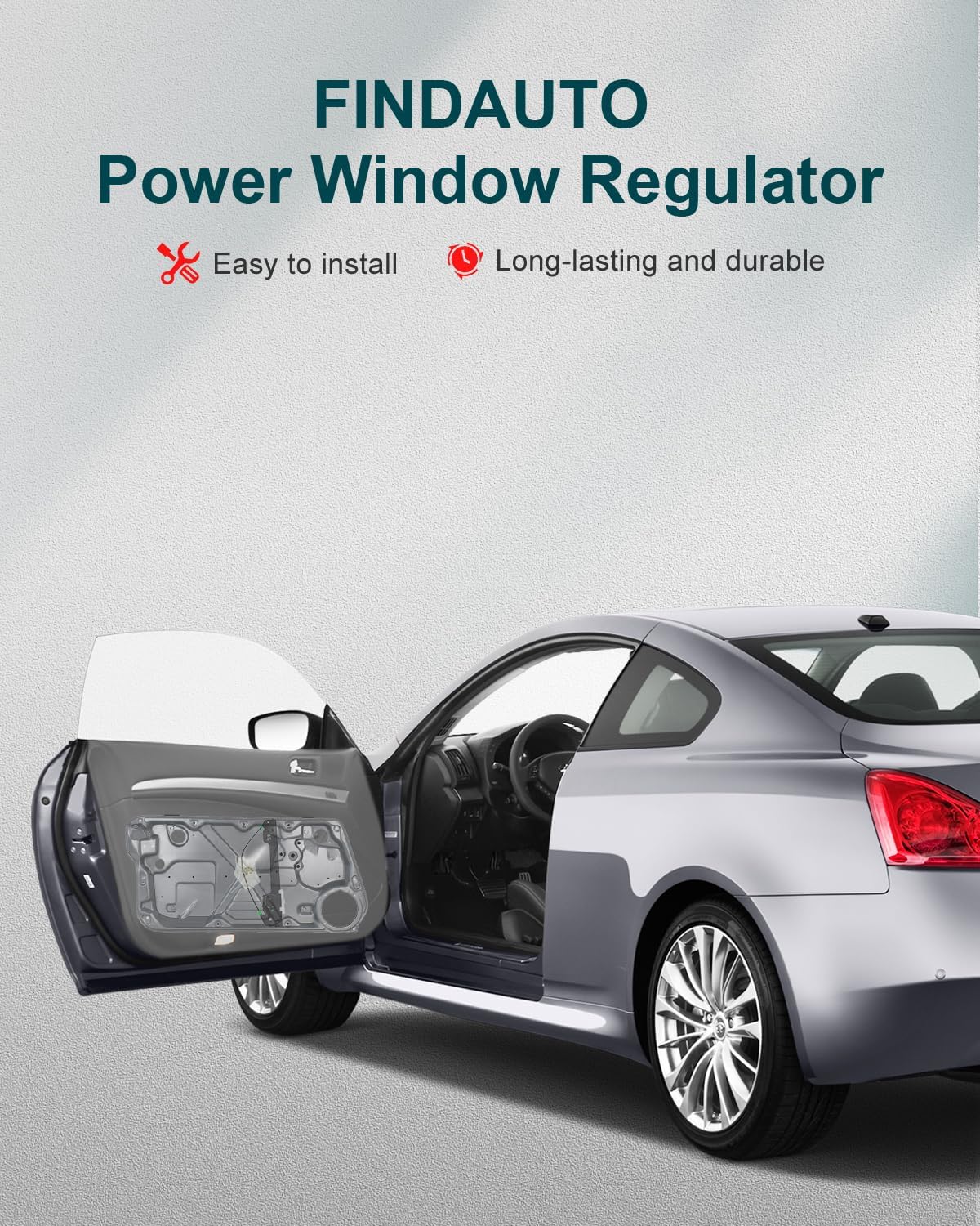 FINDAUTO Rear Driver Side Power Window Regulator Without Motor Replacement for 2007-2014 for Ford Edge,2007-2015 for Lincoln MKX, 749-884