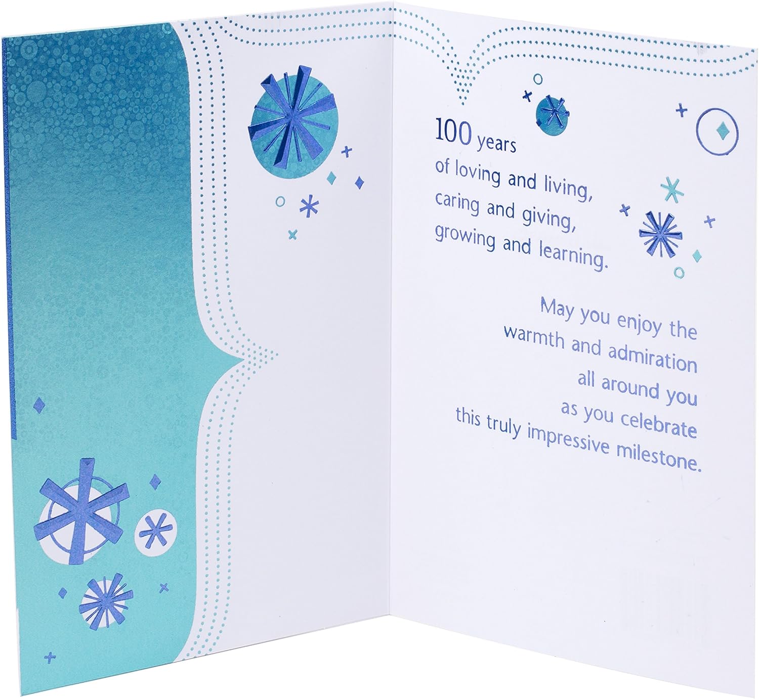 Hallmark 100th Birthday Greeting Card (100th with Confetti)