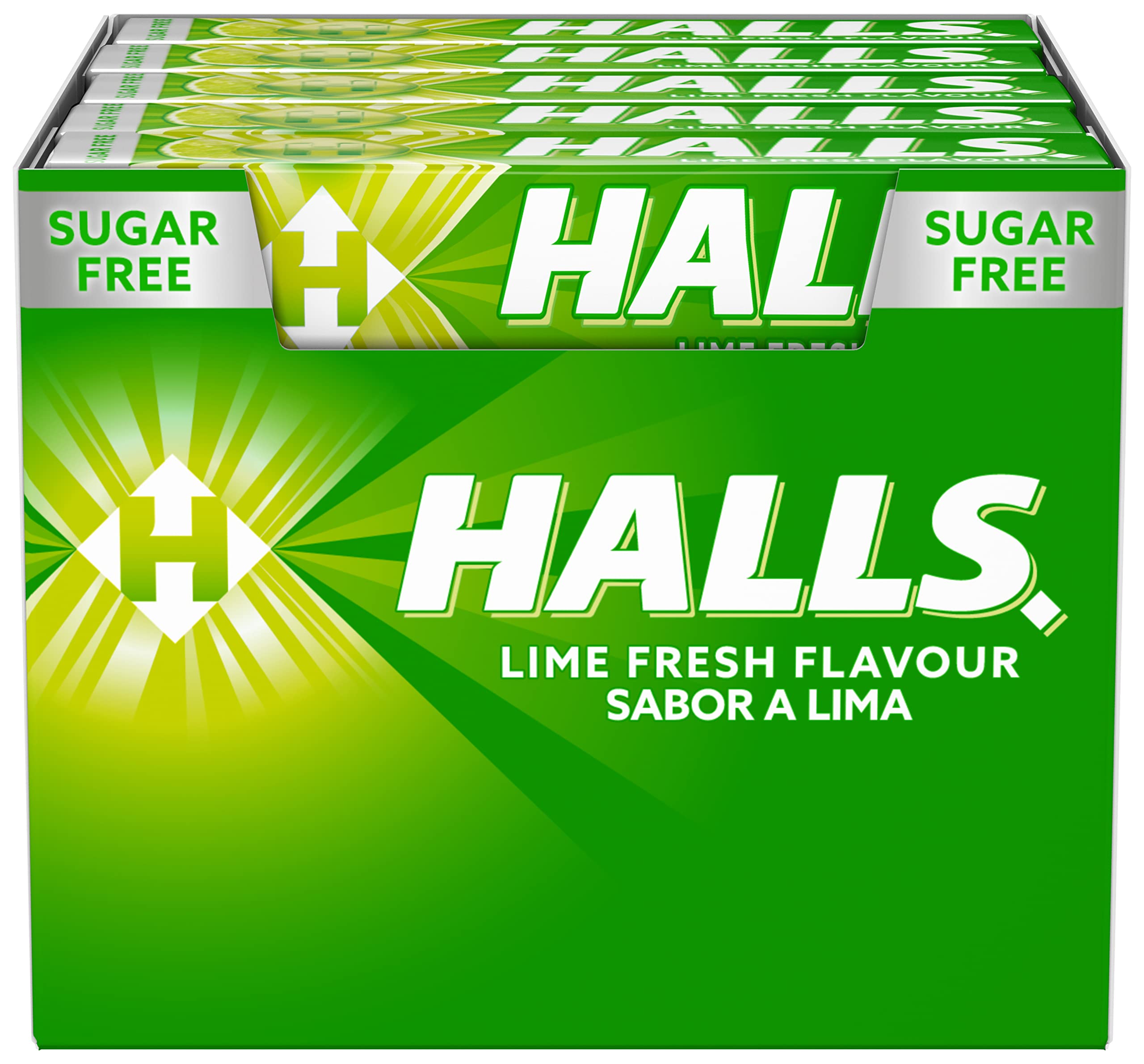 Caramelo Sin Azúcar Halls Lima Caja 20 Sticks 32g