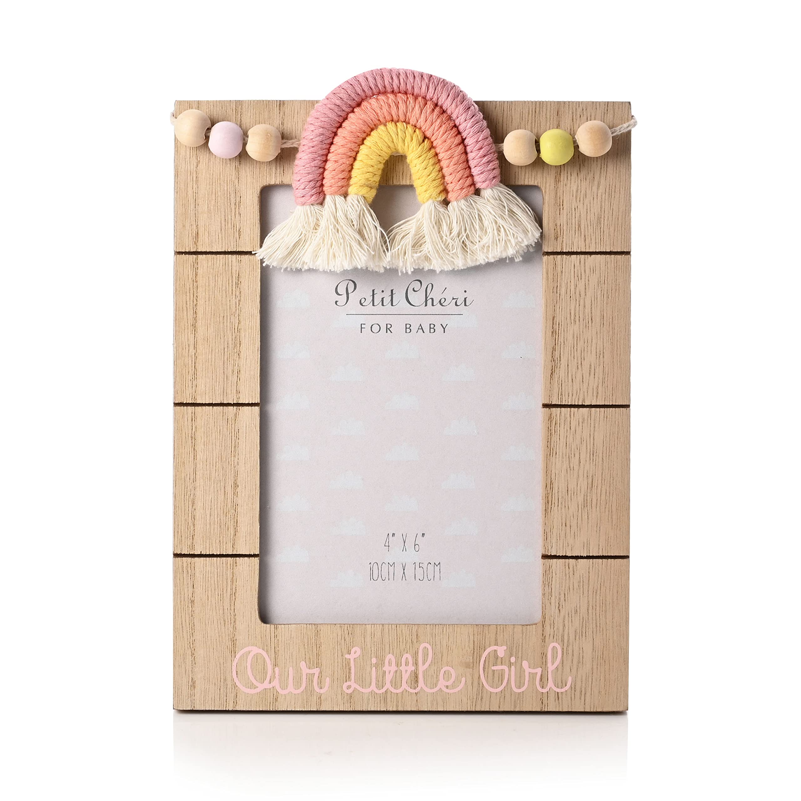 Widdop Petit Cheri Macrame Rainbow Theme Nursery Decor Baby Girl Photo Frame