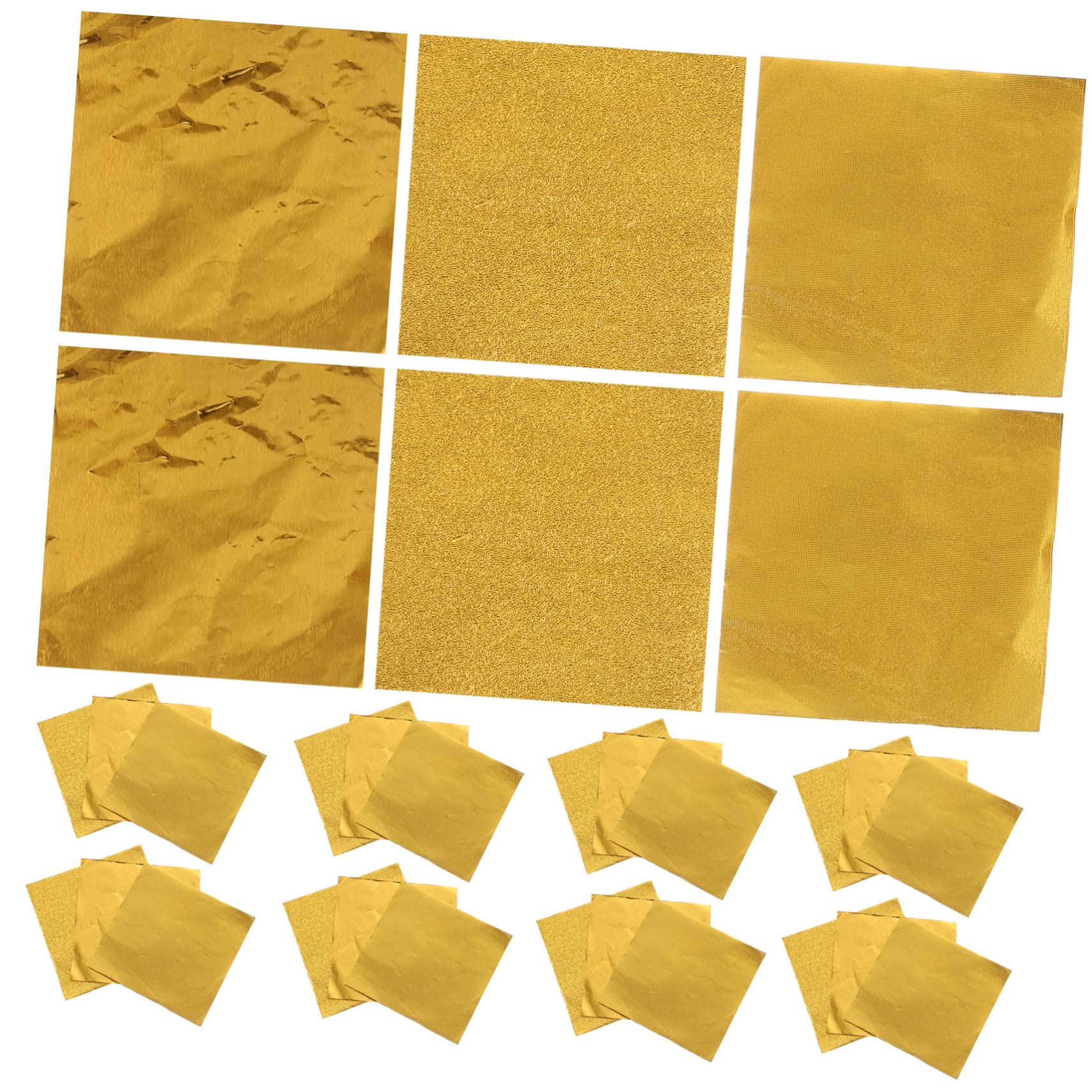 SOLUSTRE 600pcs Gold Foil Candy Wrappers Wrapping Sheets for Caramels Aluminum Packaging for Parties