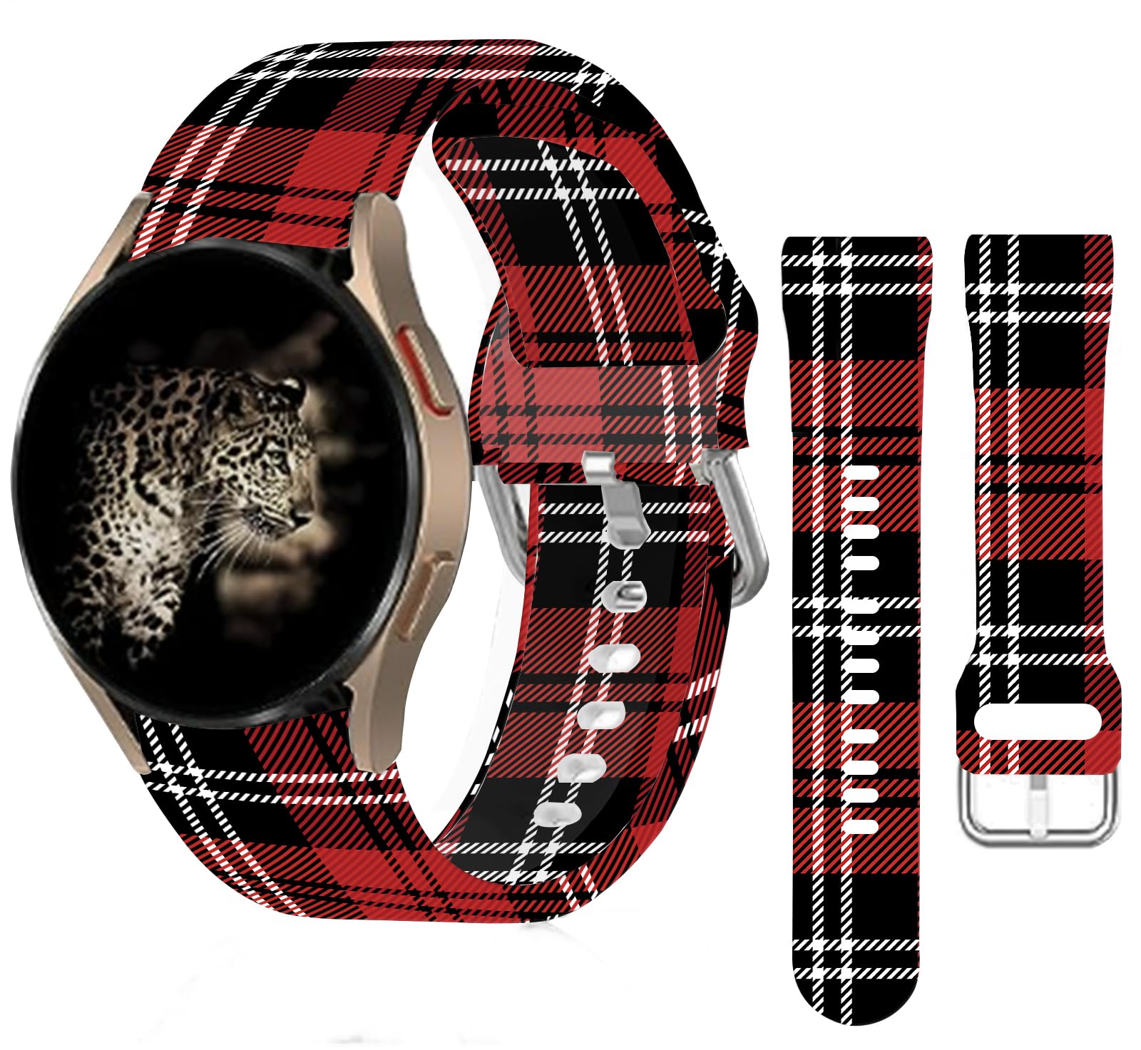 POFMGT 20mm Silicone Sport Bands Compatible for Galaxy Watch 6/Watch 5/Galaxy Watch 4 40mm 44mm/Classic 42mm 46mm/Watch 3 41mm, Active 2 Watch Bands,