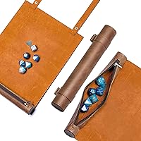 Vista 15 de Cusdie Alfombrilla rodante de dados 2 en 1 y soporte para dados con cremallera, bandeja para dados compatible con dados poliédricos DND (verde)