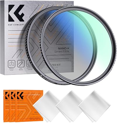 K&F CONCEPT 55mm UV CPL Filter Kit Optical Glass Nano-Coated Protect Camera Lens Reduce Reflection Enhance Color (Nano-K Series)