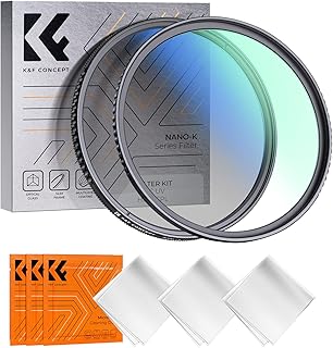 K&F Concept 77mm UV CPL Lens Filter Kit 18 Multi Layer Coatings Circular Polarizer Filter & MC UV Protection Filter Set for Camera Lens K-Series