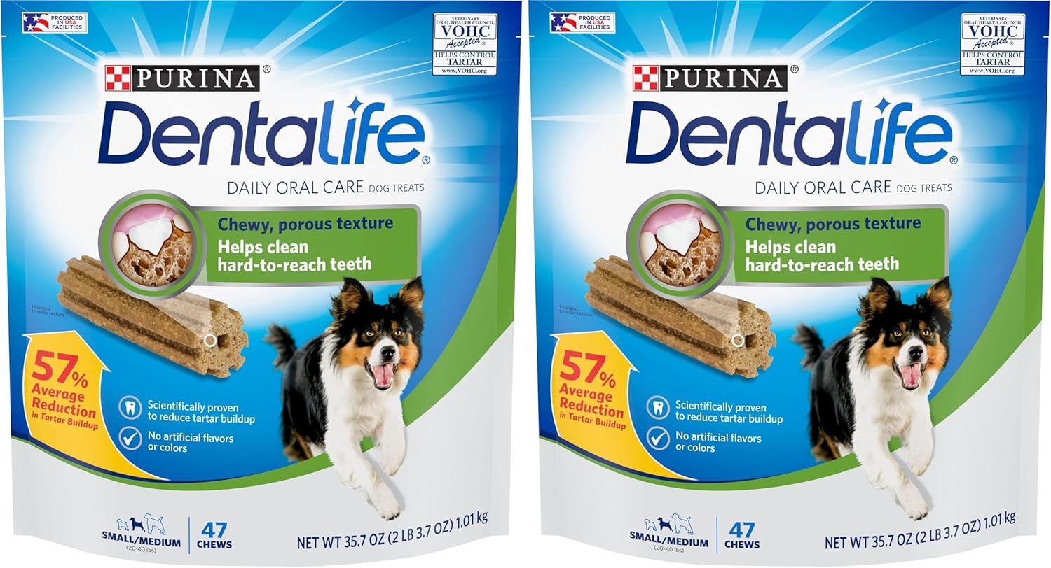 Purina DentaLife Daily Oral Care Small/Medium Dog Treats - (4) 10 ct. Pouches